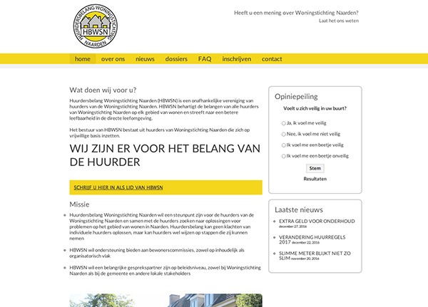 Website voor HBWSN