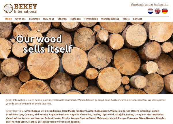 Website voor Bekey International