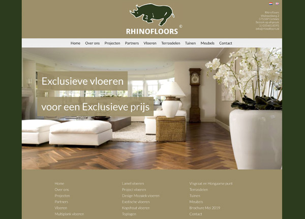 Website voor Rhinofloors