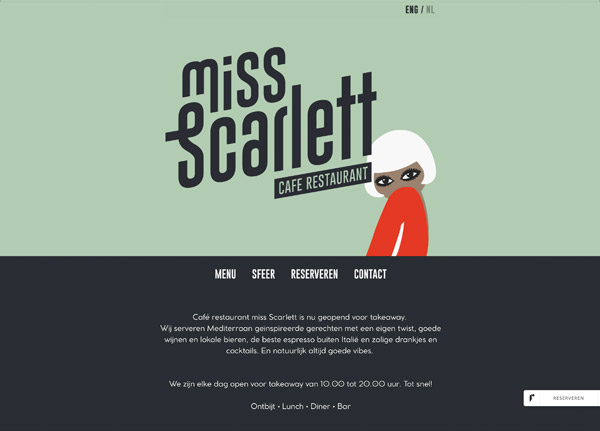Website voor Miss Scarlett