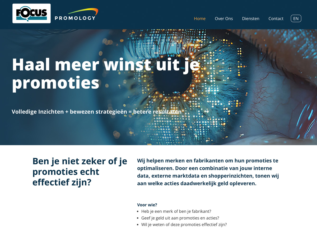 FOCUS Promology website van Sander de Groot